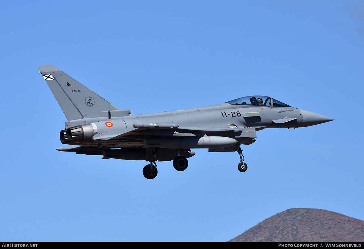 Aircraft Photo of C16-26 | Eurofighter EF-2000 Typhoon S | Spain - Air Force | AirHistory.net #841991