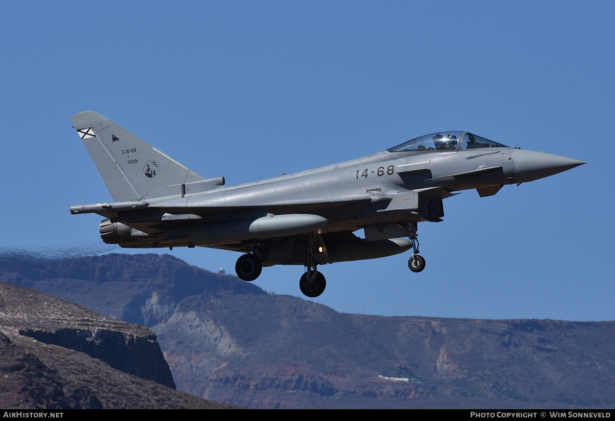 Aircraft Photo of C.16-68 / 10091 | Eurofighter EF-2000 Typhoon S | Spain - Air Force | AirHistory.net #842341