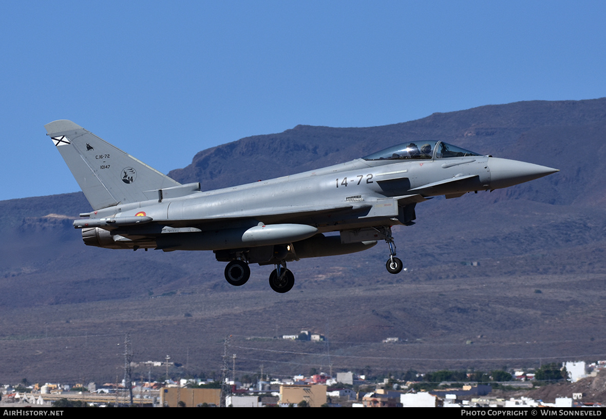 Aircraft Photo of C16-72 | Eurofighter EF-2000 Typhoon | Spain - Air Force | AirHistory.net #842358