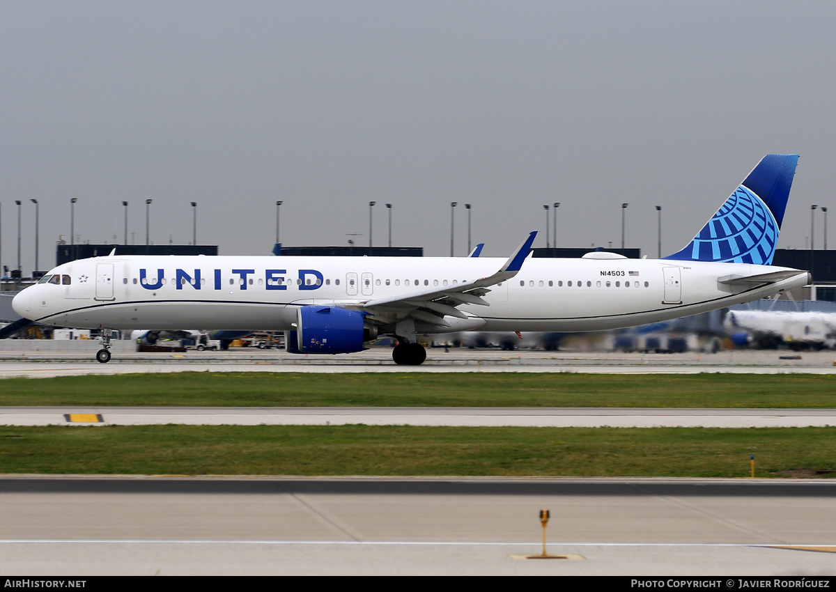 Aircraft Photo of N14503 | Airbus A321-271NX | United Airlines | AirHistory.net #842808