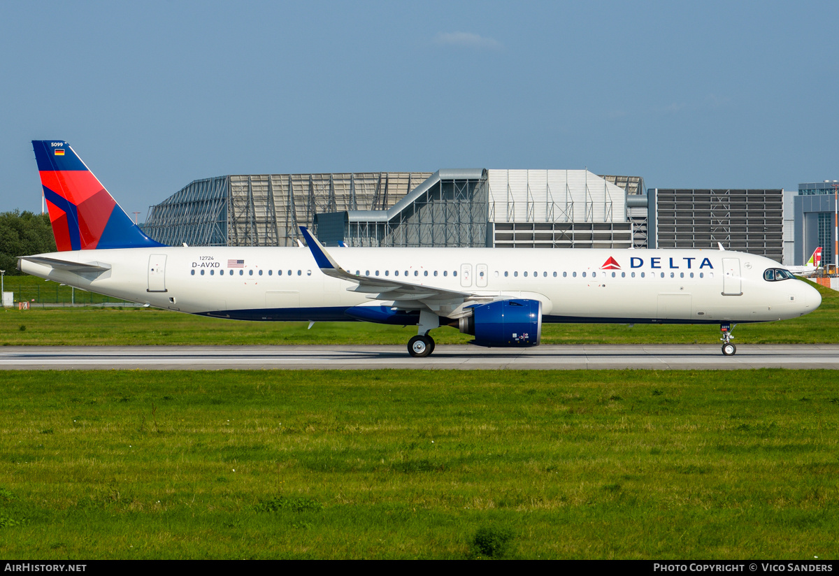 Aircraft Photo of D-AVXD | Airbus A321-271NX | Delta Air Lines | AirHistory.net #842862