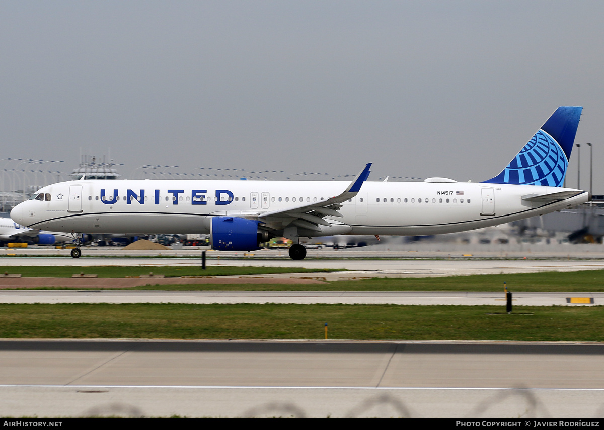 Aircraft Photo of N14517 | Airbus A321-271NX | United Airlines | AirHistory.net #842904