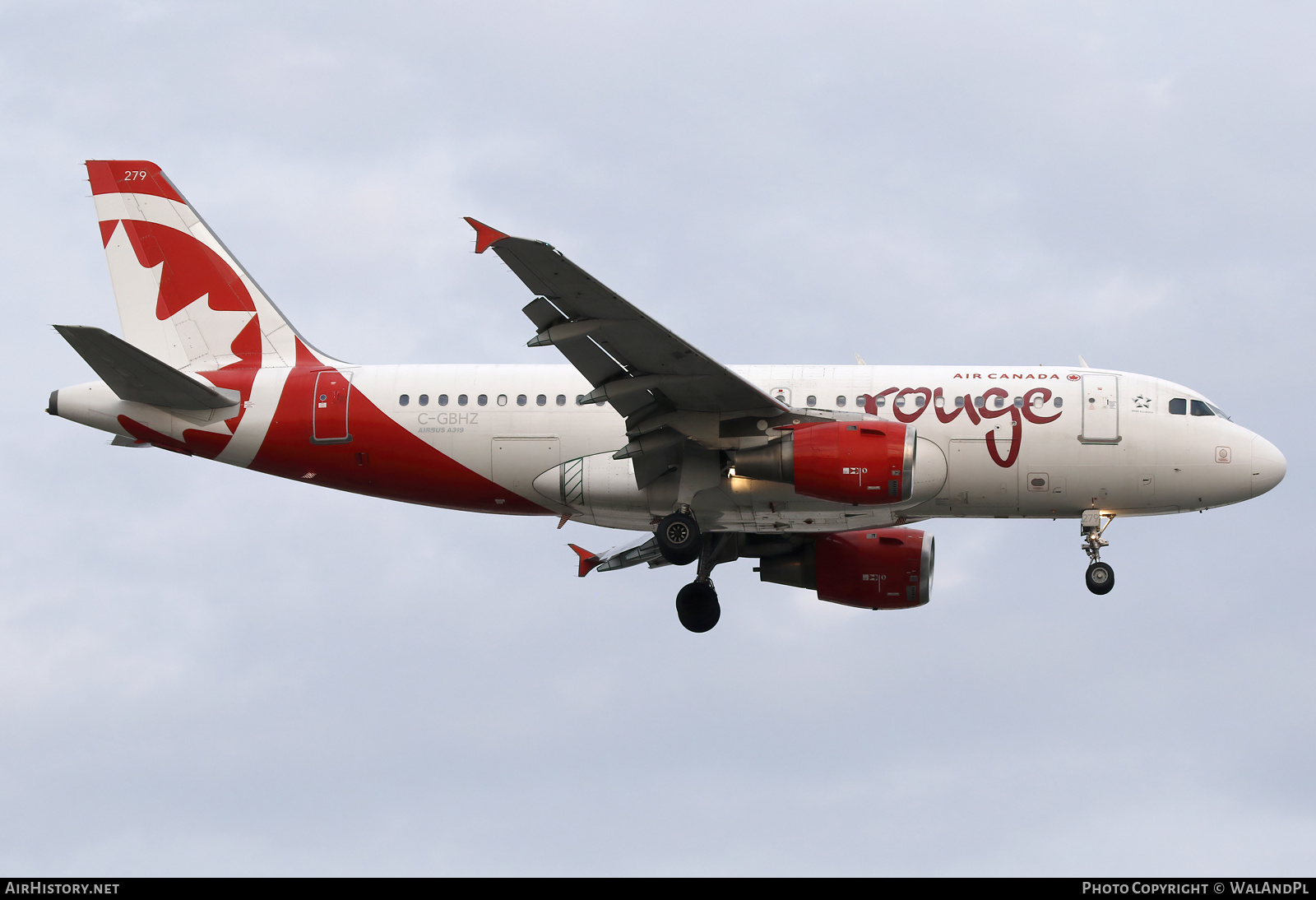 Aircraft Photo of C-GBHZ | Airbus A319-114 | Air Canada Rouge | AirHistory.net #842986