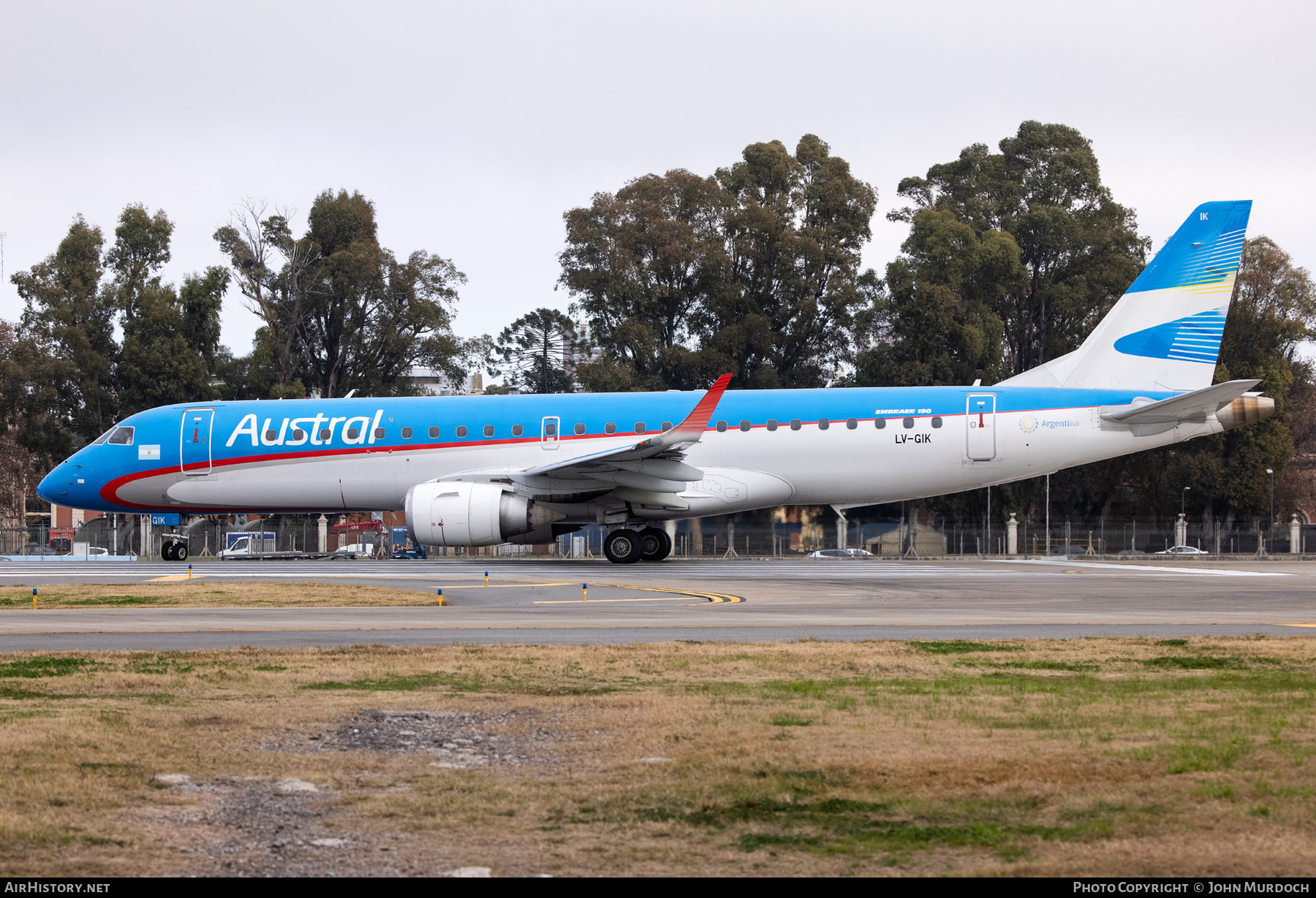 Aircraft Photo of LV-GIK | Embraer 190AR (ERJ-190-100IGW) | Austral Líneas Aéreas | AirHistory.net #843048