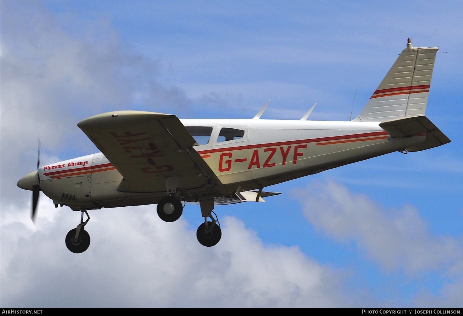 Aircraft Photo of G-AZYF | Piper PA-28-180 Cherokee D | Plummet Airways | AirHistory.net #843081