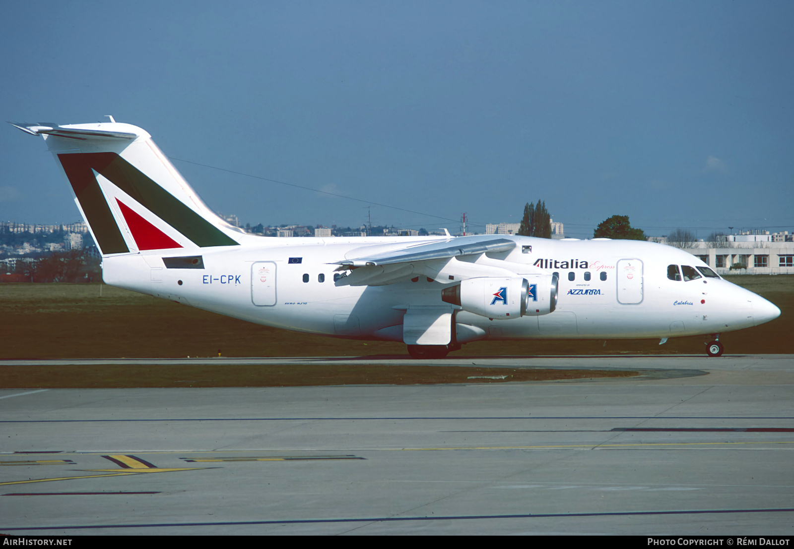 Aircraft Photo of EI-CPK | British Aerospace Avro 146-RJ70 | Alitalia Express | AirHistory.net #843257