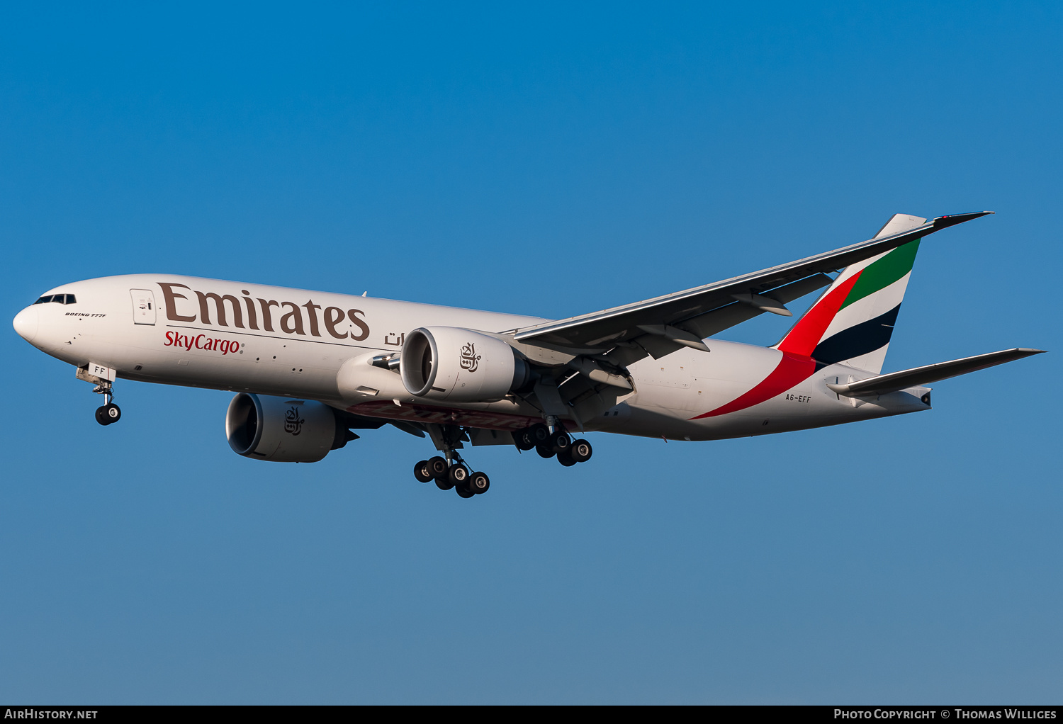 Aircraft Photo of A6-EFF | Boeing 777-F1H | Emirates SkyCargo | AirHistory.net #843305