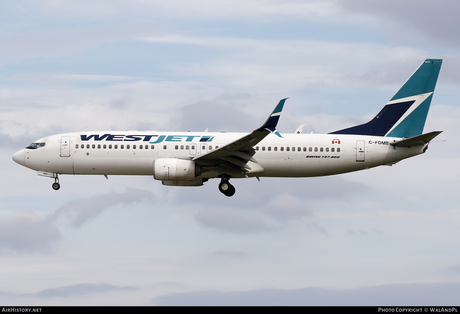 Aircraft Photo of C-FDMB | Boeing 737-8CT | WestJet | AirHistory.net #843311