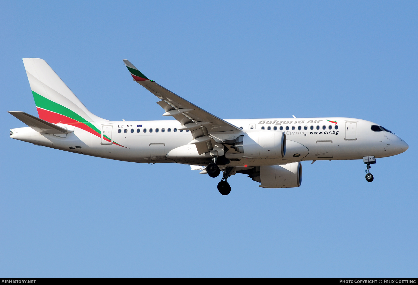 Aircraft Photo of LZ-VIE | Airbus A220-100 (BD-500-1A10) | Bulgaria Air | AirHistory.net #843524