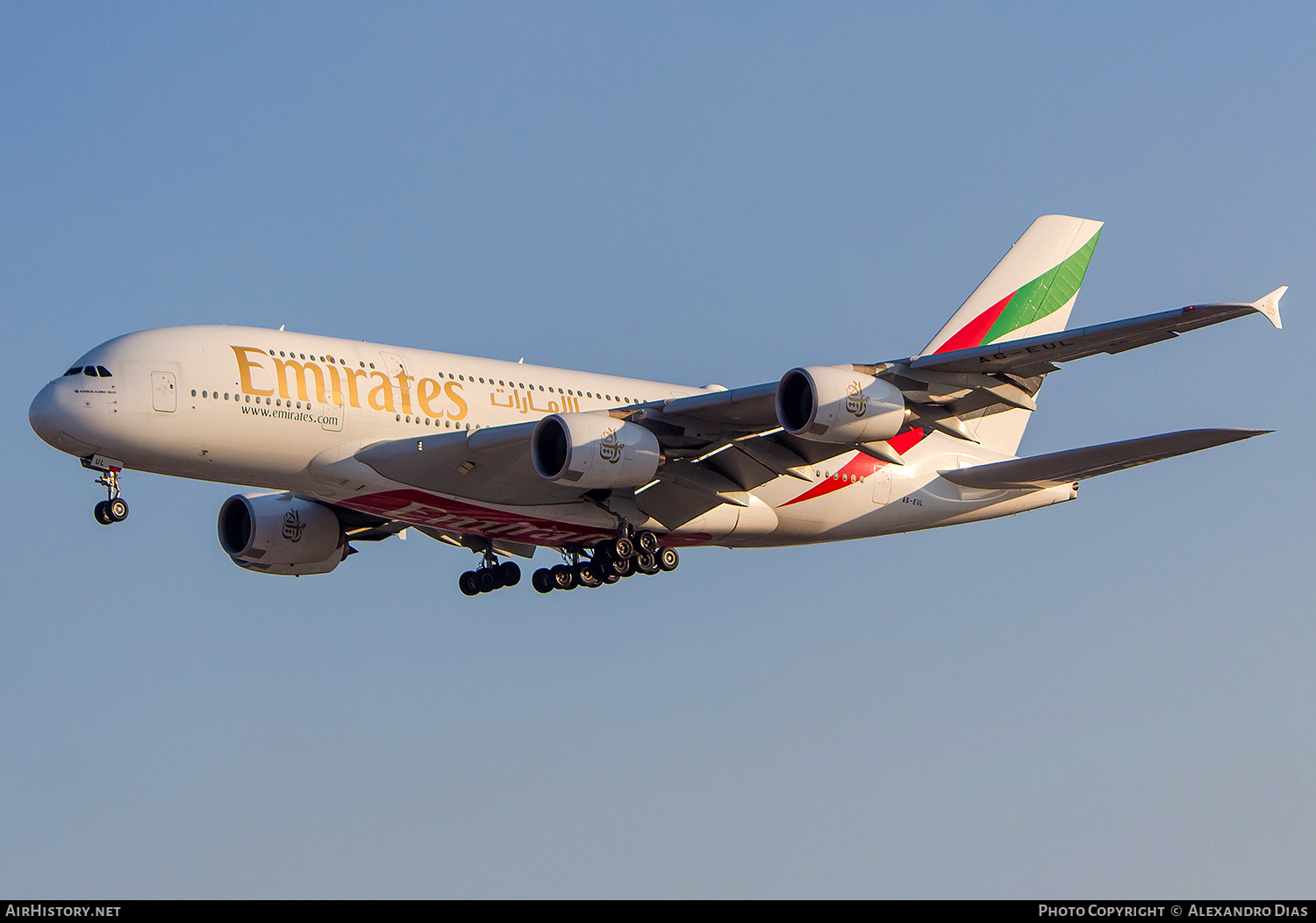 Aircraft Photo of A6-EUL | Airbus A380-861 | Emirates | AirHistory.net #843550