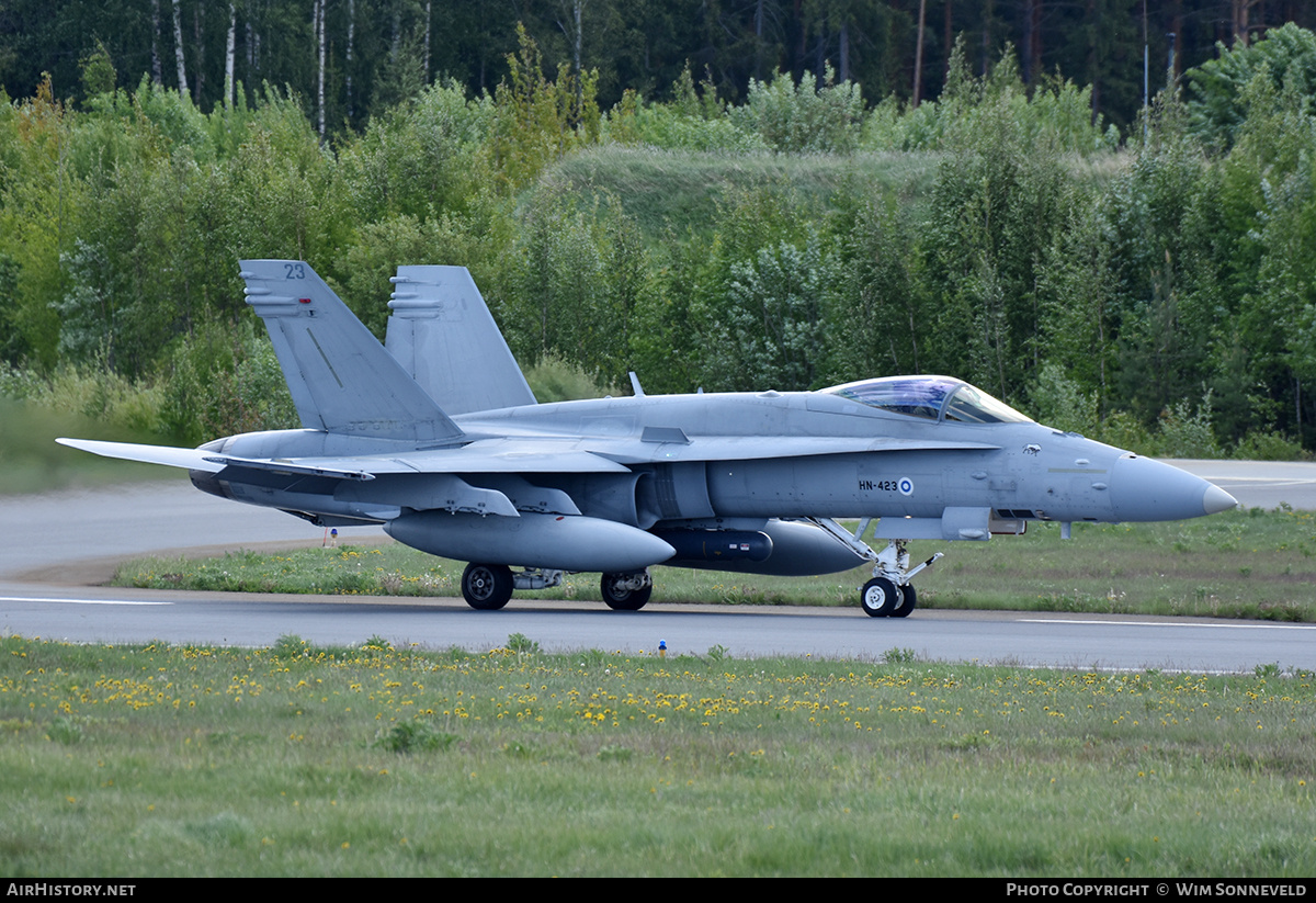Aircraft Photo of HN-423 | McDonnell Douglas F/A-18C Hornet | Finland - Air Force | AirHistory.net #843594