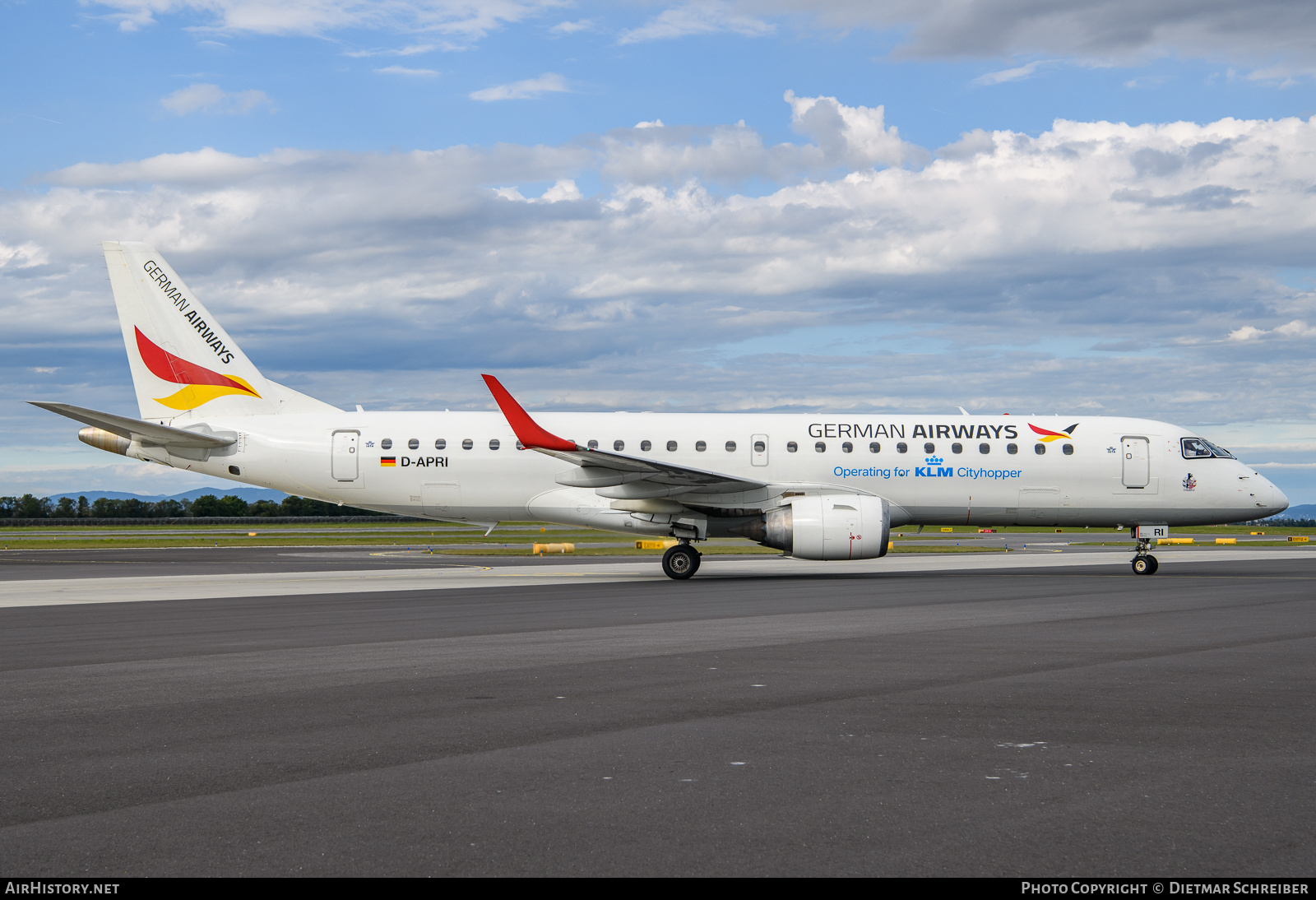 Aircraft Photo of D-APRI | Embraer 190LR (ERJ-190-100LR) | German Airways | AirHistory.net #843614
