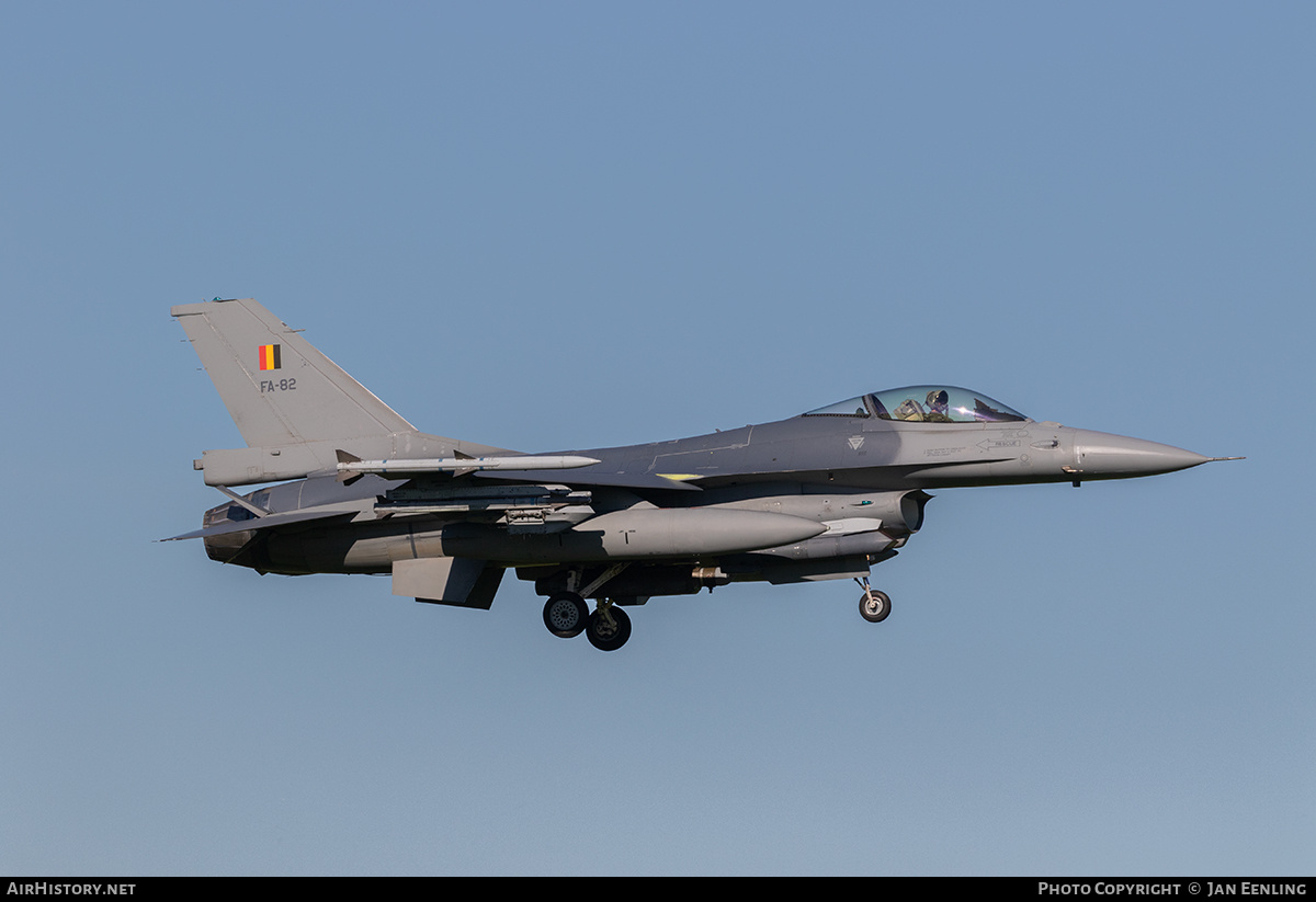 Aircraft Photo of FA-82 | General Dynamics F-16AM Fighting Falcon | Belgium - Air Force | AirHistory.net #843617