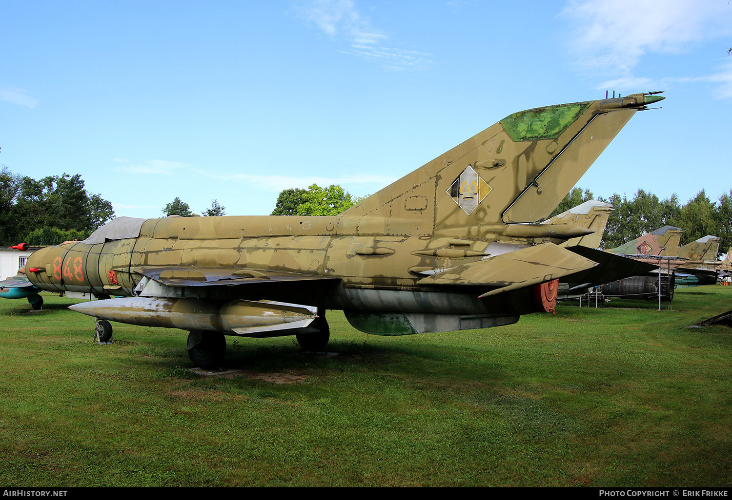 Aircraft Photo of 848 | Mikoyan-Gurevich MiG-21bis | East Germany - Air Force | AirHistory.net #843650