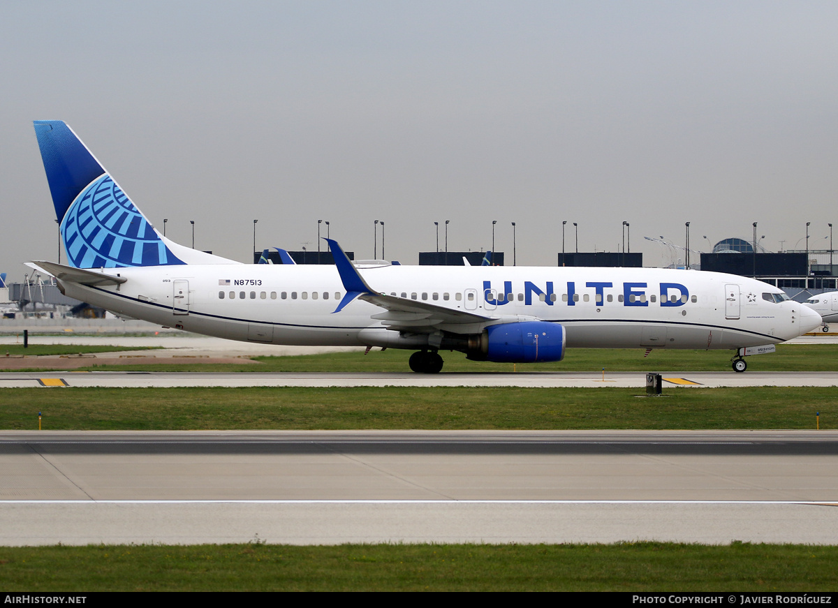Aircraft Photo of N87513 | Boeing 737-824 | United Airlines | AirHistory.net #843652