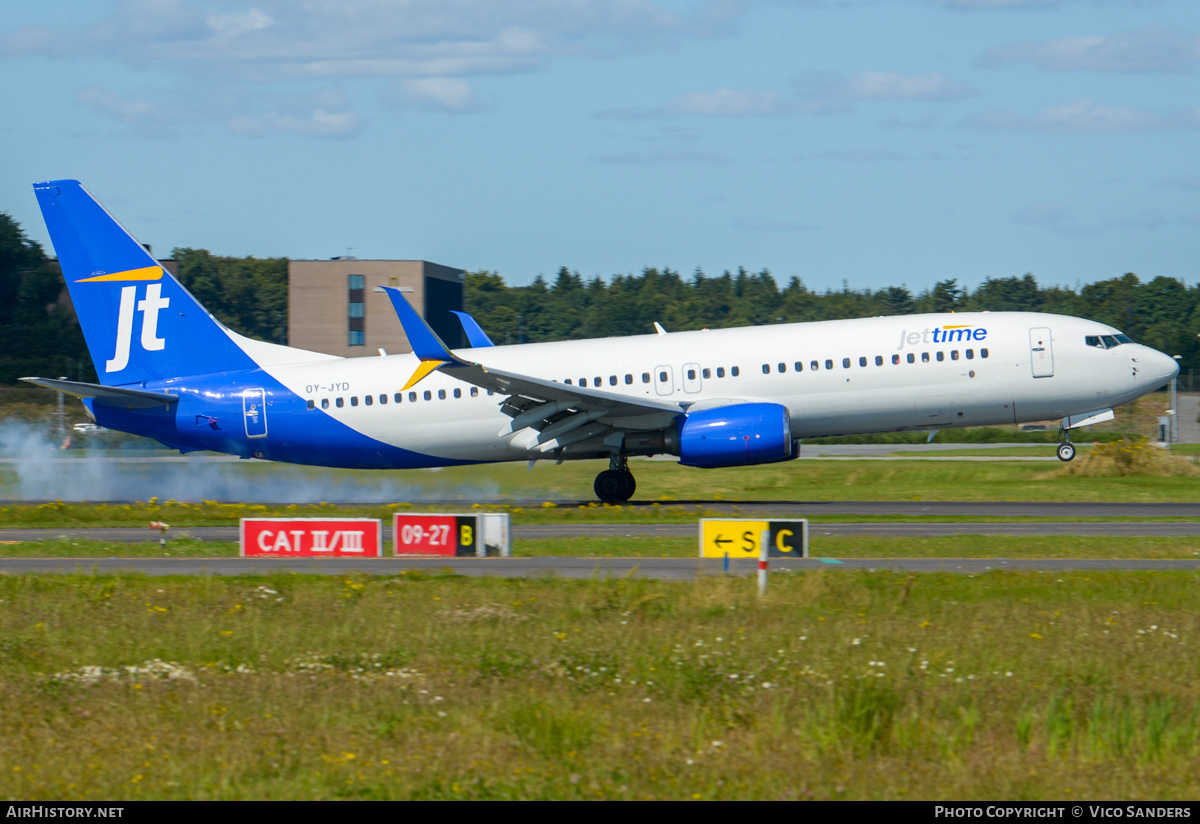 Aircraft Photo of OY-JYD | Boeing 737-8SA | Jettime | AirHistory.net #843659