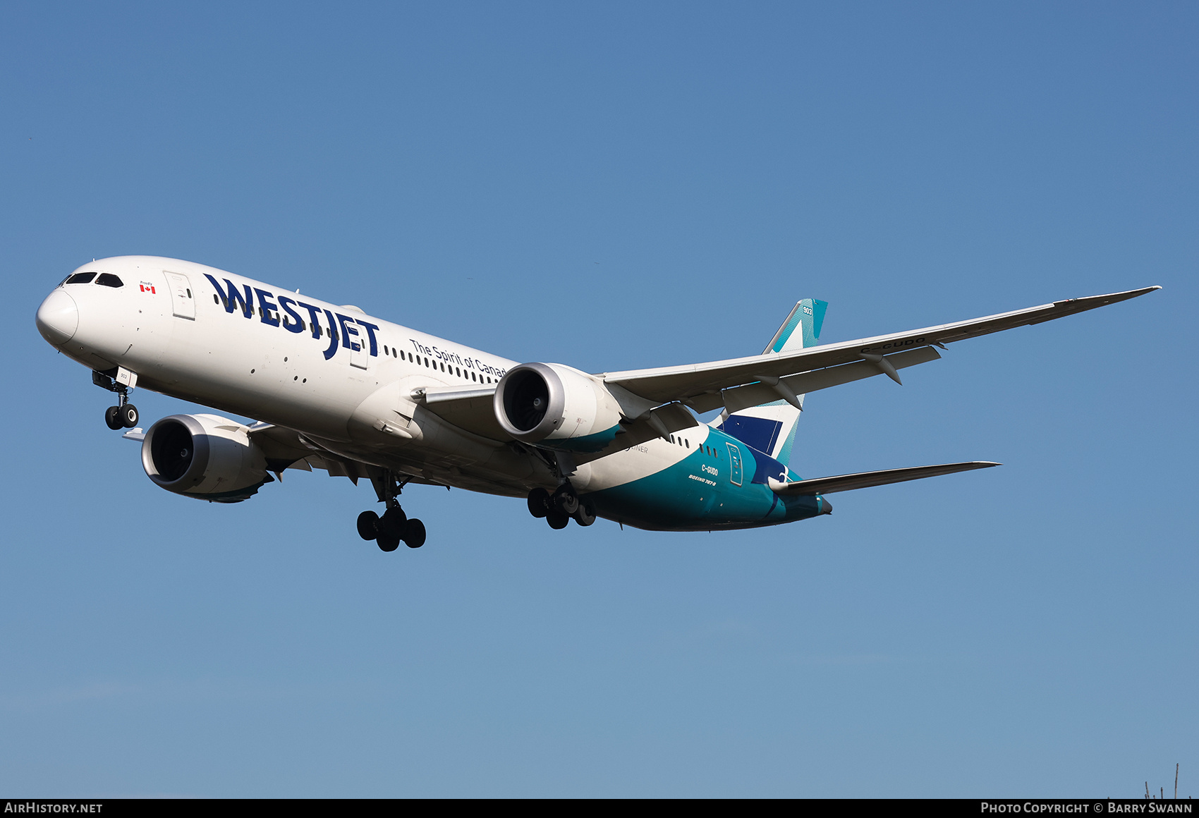 Aircraft Photo of C-GUDO | Boeing 787-9 Dreamliner | WestJet | AirHistory.net #843682