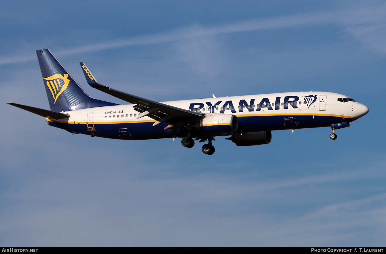 Aircraft Photo of EI-EVK | Boeing 737-8AS | Ryanair | AirHistory.net #843771
