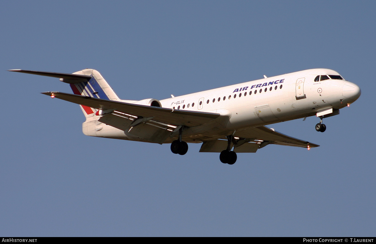 Aircraft Photo of F-GLIX | Fokker 70 (F28-0070) | Air France | AirHistory.net #843825