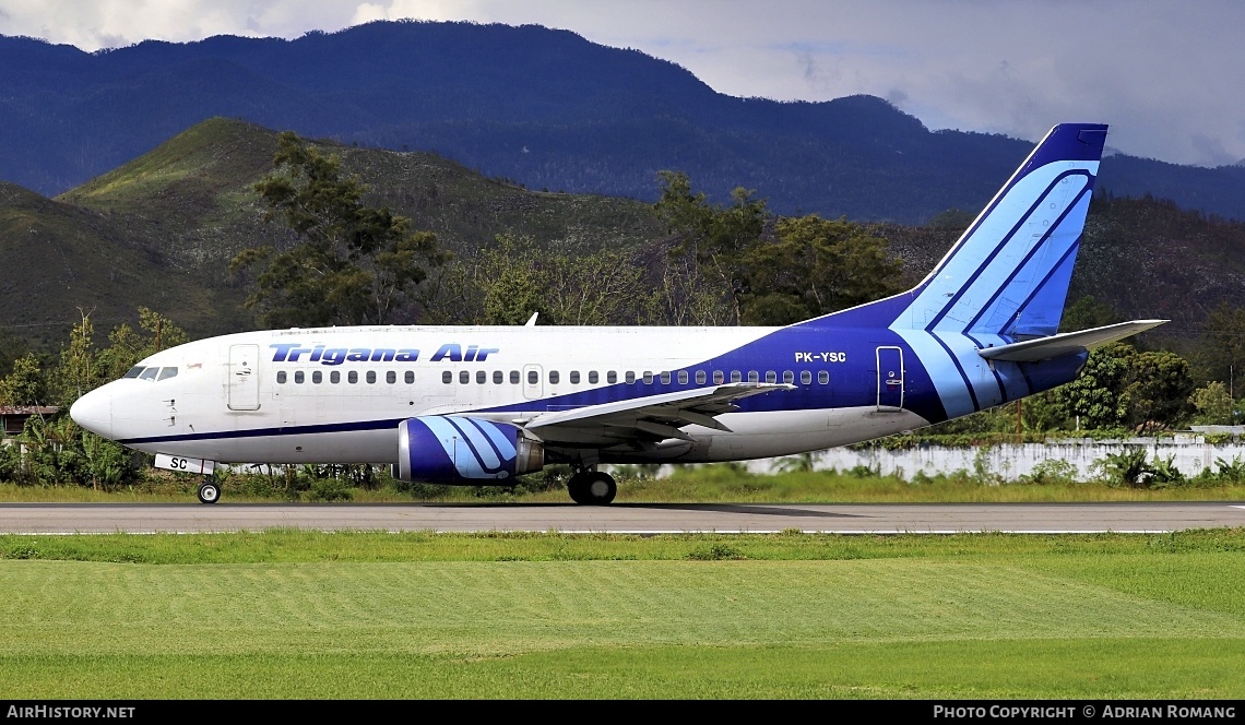 Aircraft Photo of PK-YSC | Boeing 737-59D | Trigana Air | AirHistory.net #843826