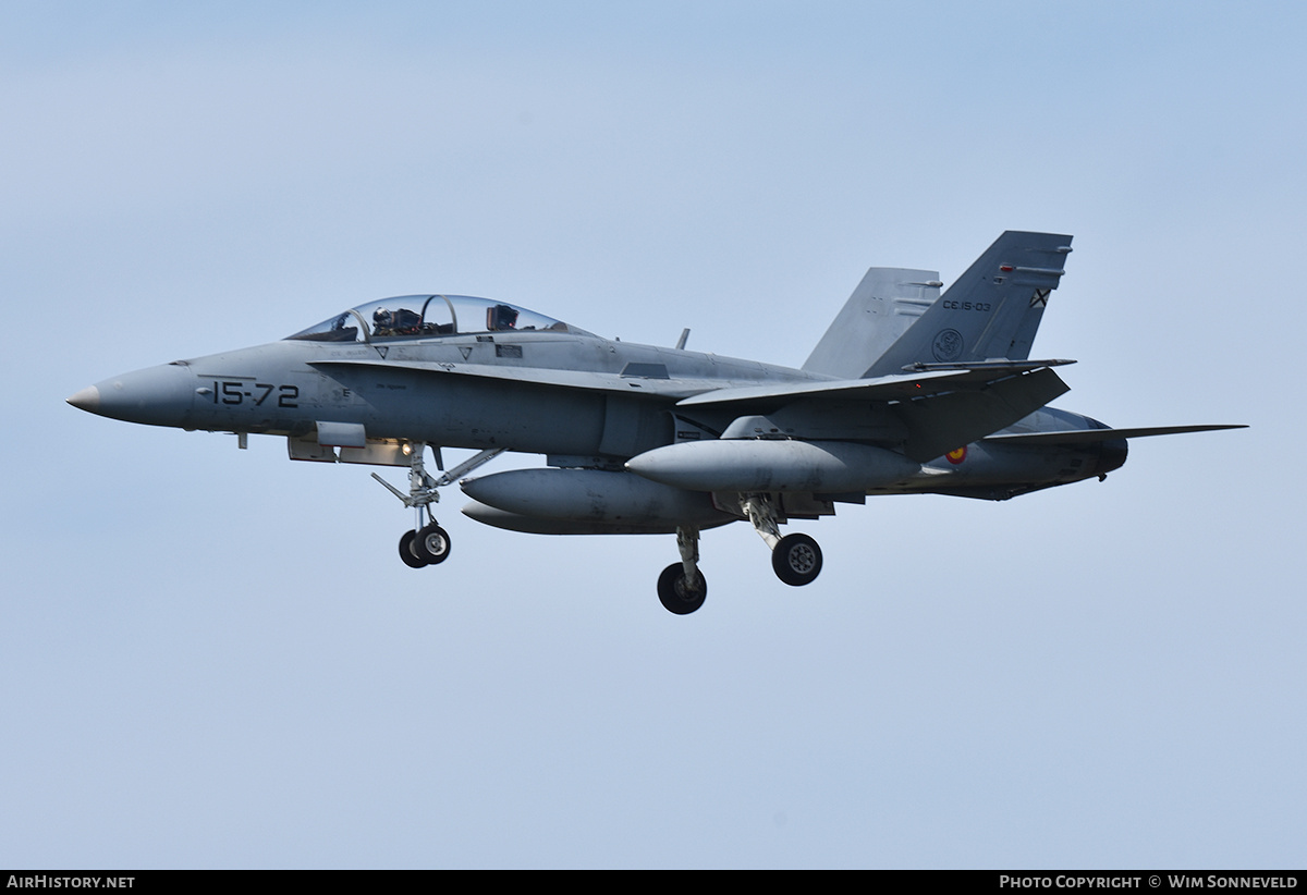 Aircraft Photo of CE15-03 | McDonnell Douglas EF-18BM Hornet | Spain - Air Force | AirHistory.net #843866
