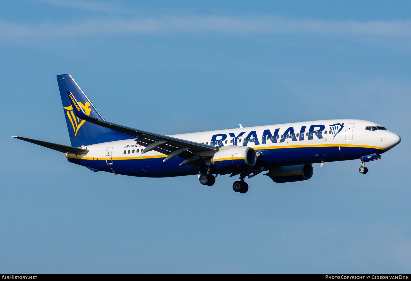 Aircraft Photo of 9H-QEN | Boeing 737-800 | Ryanair | AirHistory.net #843925