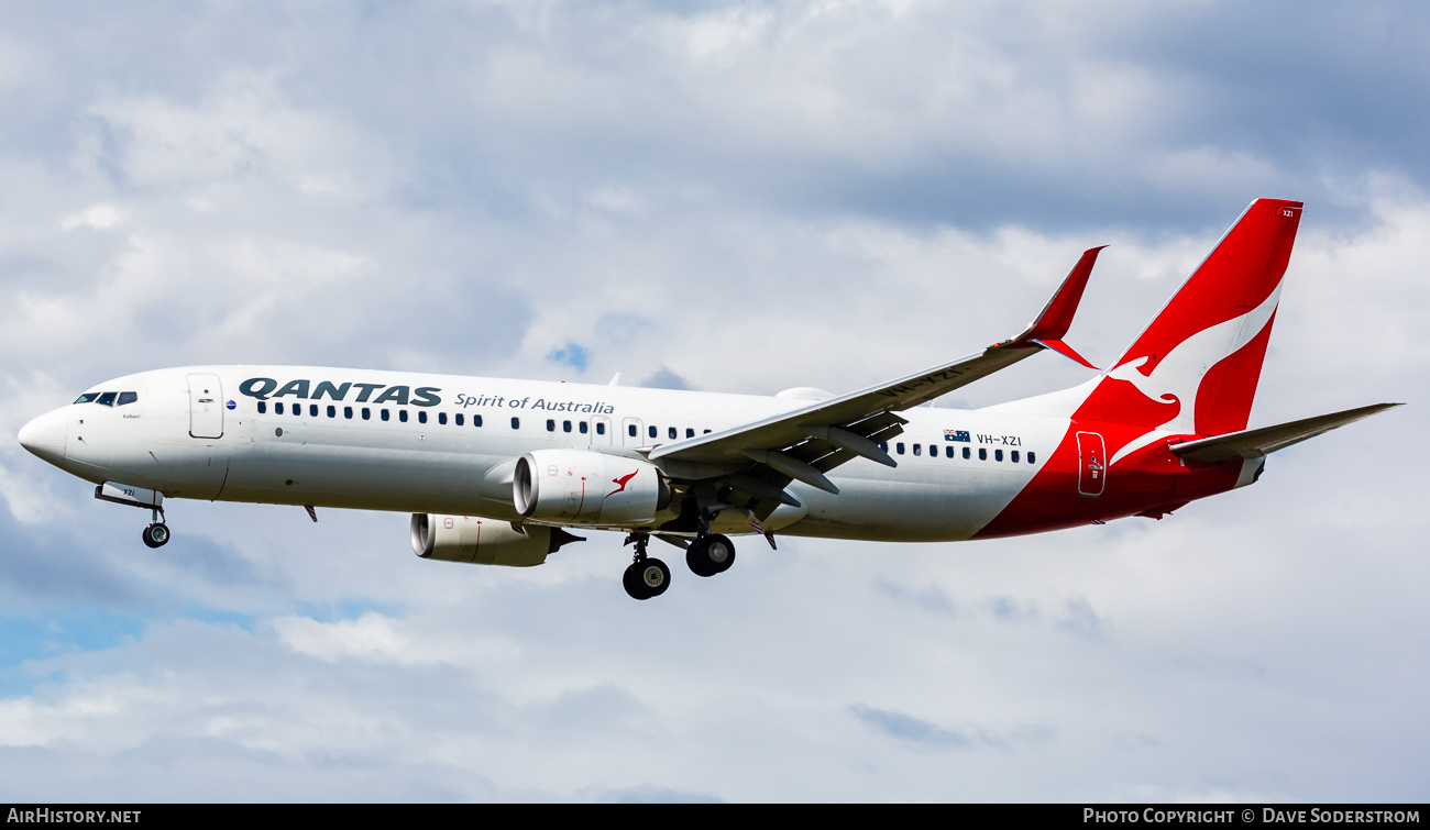 Aircraft Photo of VH-XZI | Boeing 737-838 | Qantas | AirHistory.net #843995