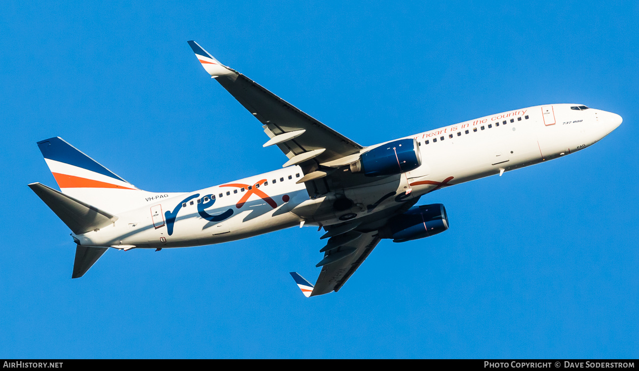 Aircraft Photo of VH-PAG | Boeing 737-8FE | REX - Regional Express | AirHistory.net #844058