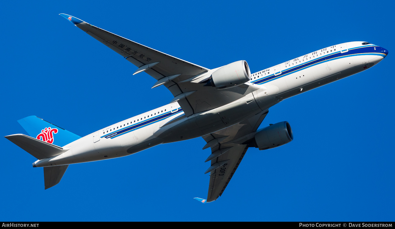 Aircraft Photo of B-30FO | Airbus A350-941 | China Southern Airlines | AirHistory.net #844062
