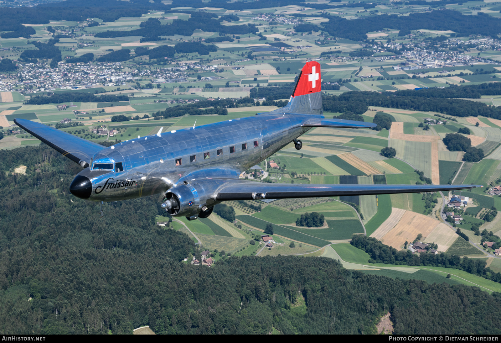 Aircraft Photo of N431HM | Douglas DC-3(C) | Swissair | AirHistory.net #844068