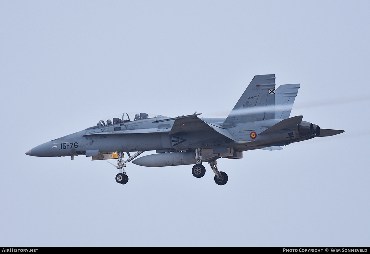Aircraft Photo of CE.15-07 | McDonnell Douglas EF-18BM Hornet | Spain - Air Force | AirHistory.net #844093