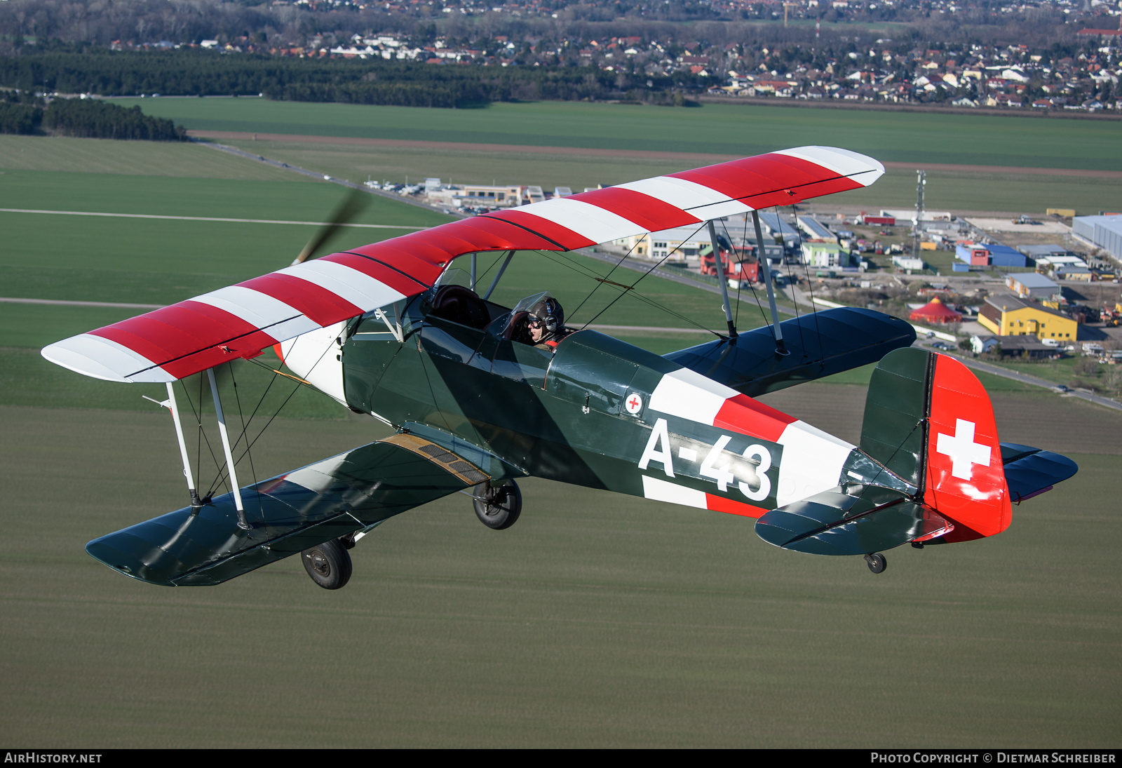 Aircraft Photo of OE-ACT / A-43 | Dornier Bü-131 Jungmann (replica) | Switzerland - Air Force | AirHistory.net #844099