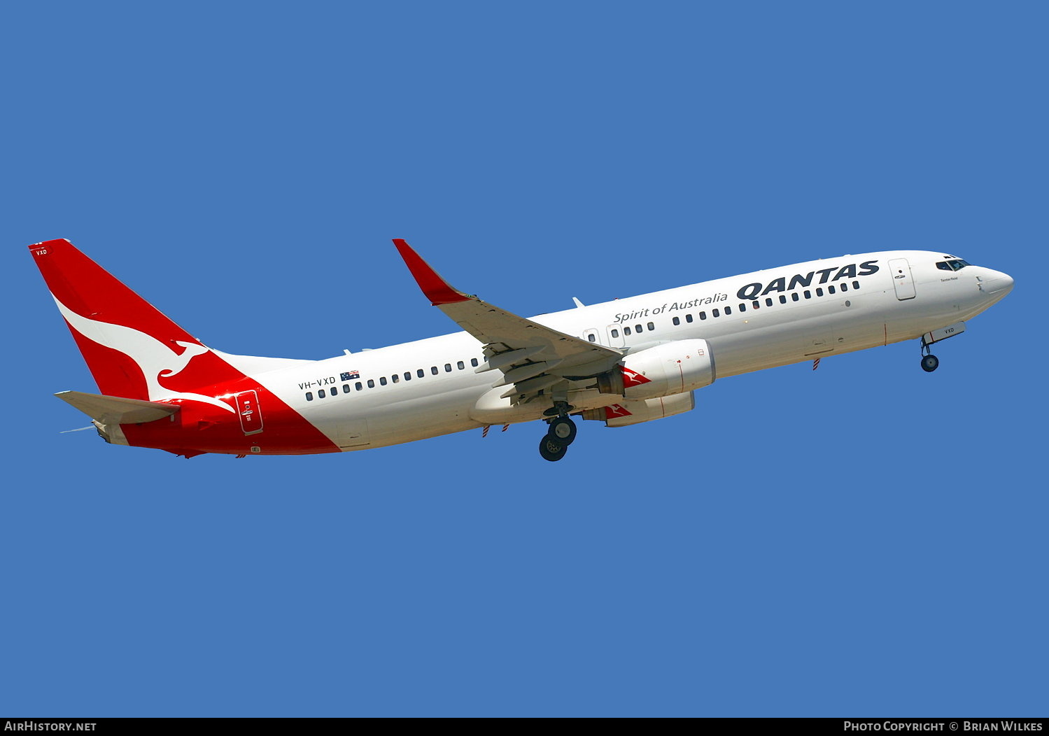 Aircraft Photo of VH-VXD | Boeing 737-838 | Qantas | AirHistory.net #844130