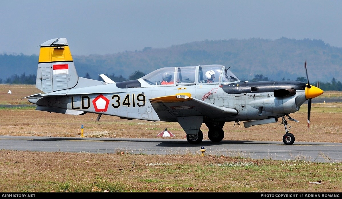 Aircraft Photo of LD-3419 | Beech T-34C-1 Turbo Mentor | Indonesia - Air Force | AirHistory.net #844175