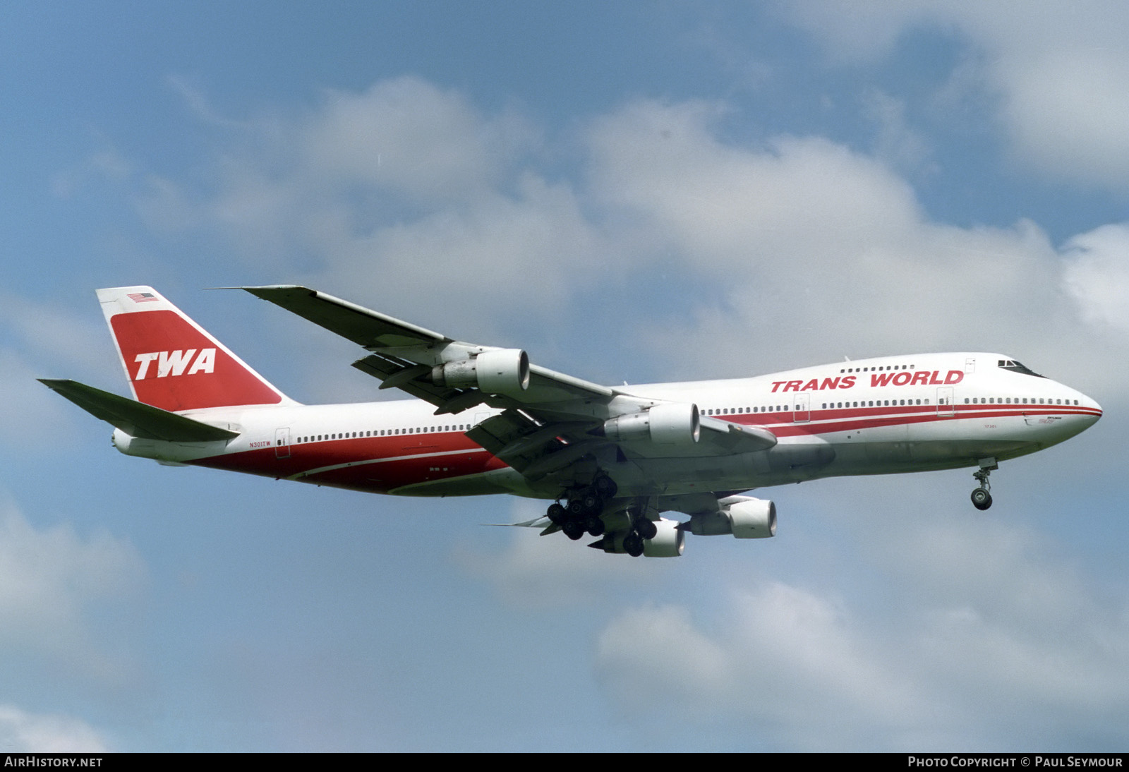Aircraft Photo of N301TW | Boeing 747-282B | Trans World Airlines - TWA | AirHistory.net #844258