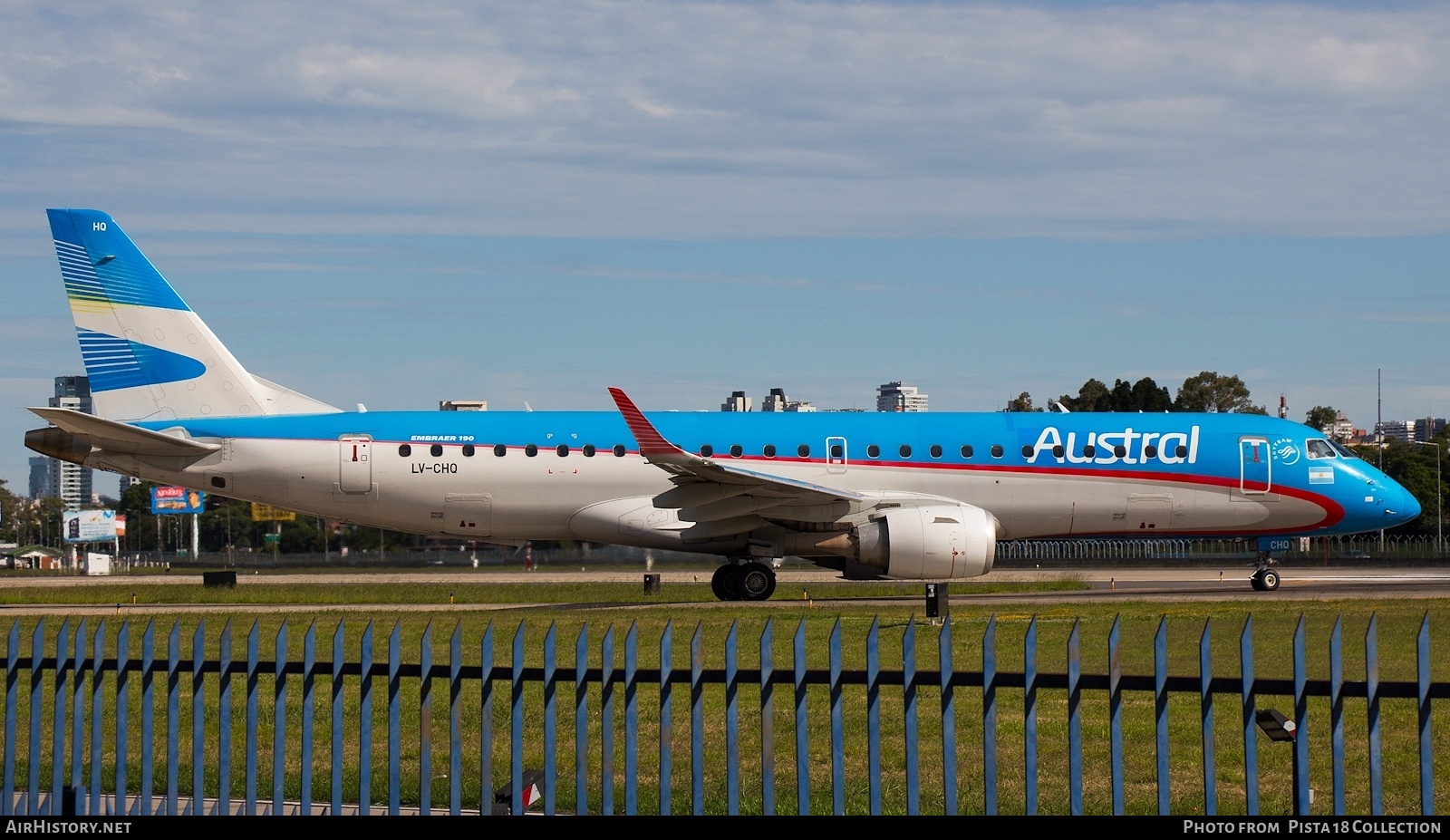 Aircraft Photo of LV-CHQ | Embraer 190AR (ERJ-190-100IGW) | Austral Líneas Aéreas | AirHistory.net #844288