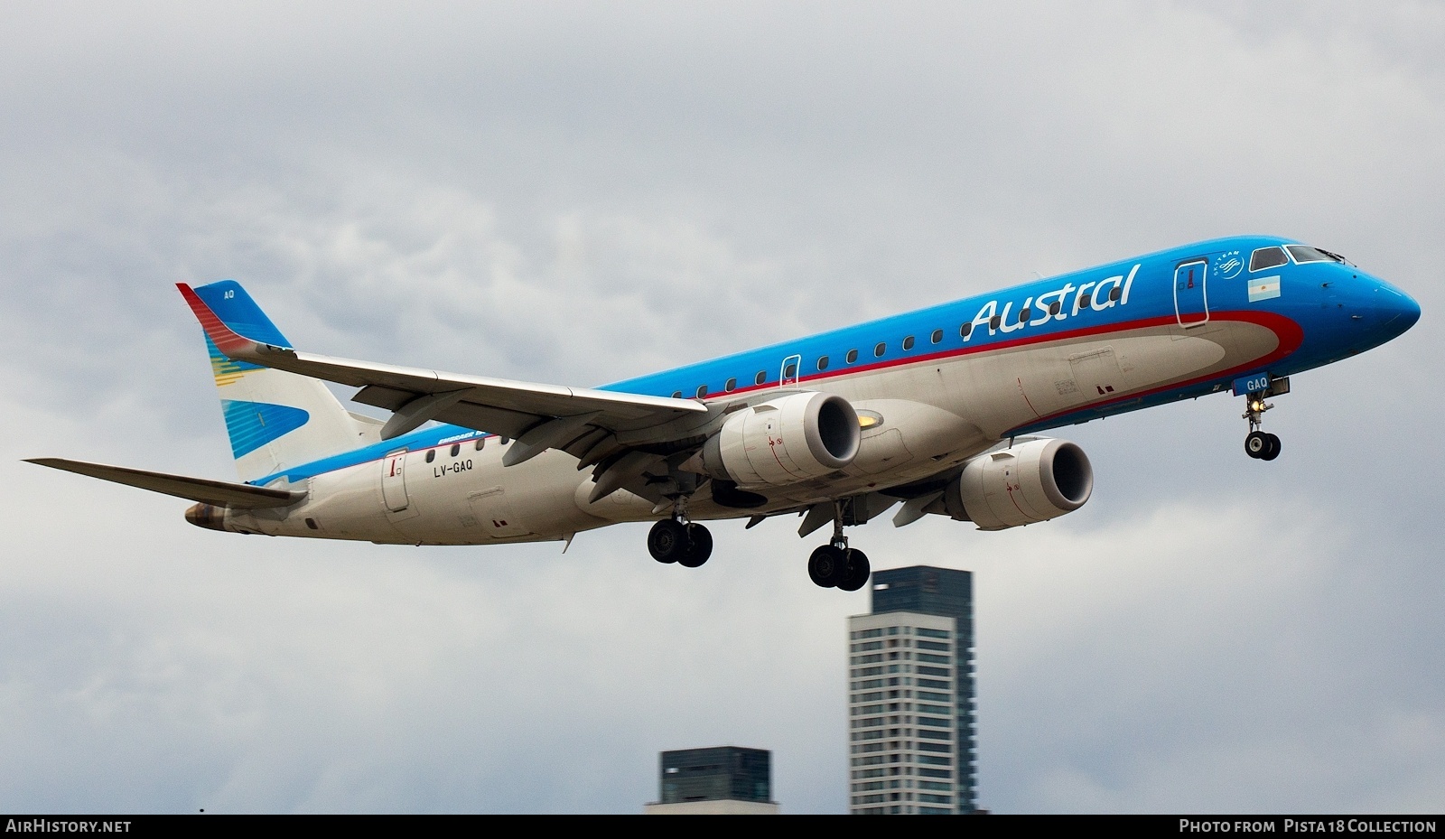 Aircraft Photo of LV-GAQ | Embraer 190AR (ERJ-190-100IGW) | Austral Líneas Aéreas | AirHistory.net #844290