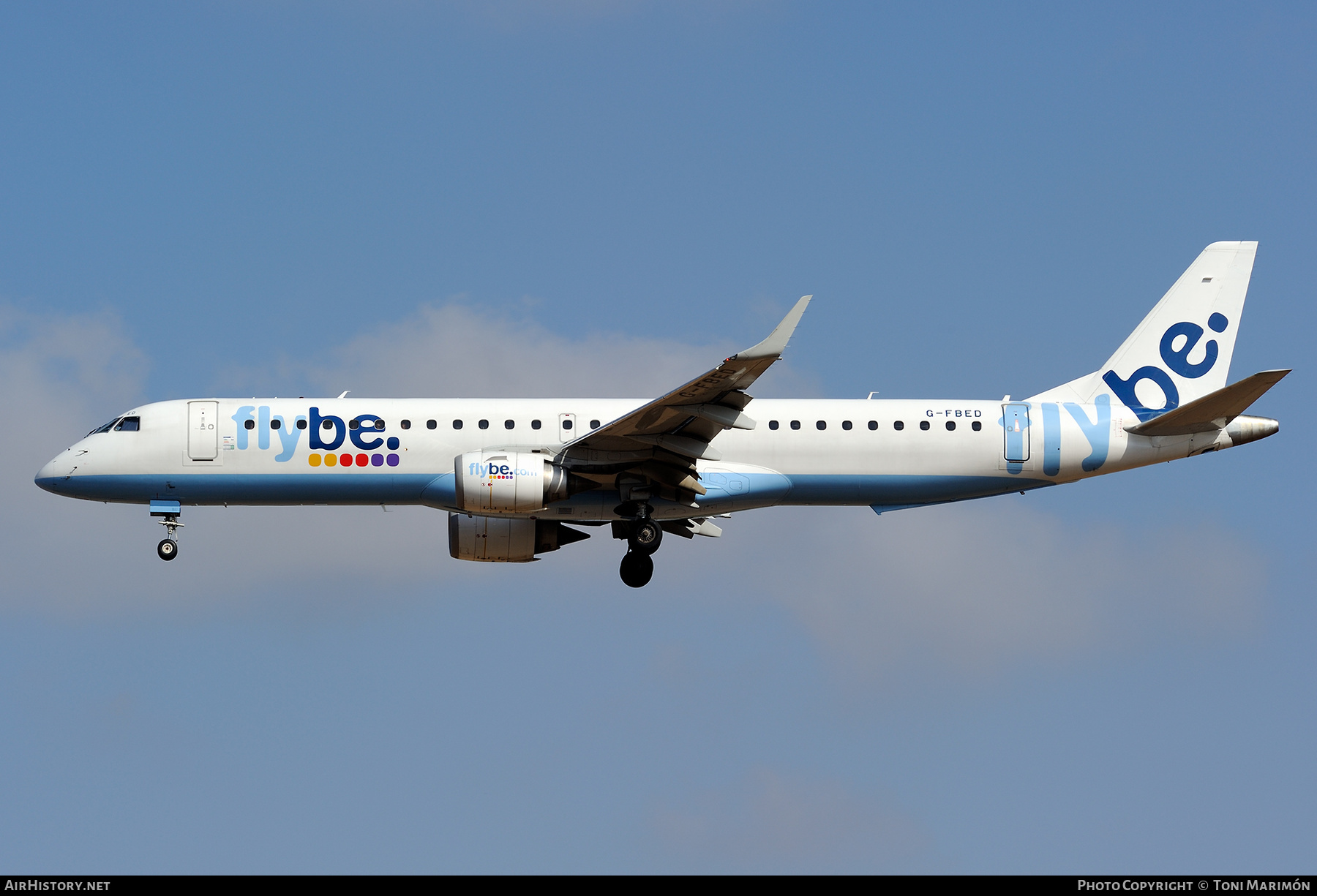 Aircraft Photo of G-FBED | Embraer 195LR (ERJ-190-200LR) | Flybe | AirHistory.net #844306