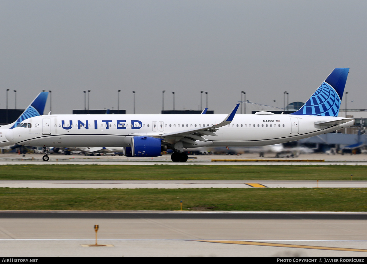 Aircraft Photo of N44501 | Airbus A321-271NX | United Airlines | AirHistory.net #844325