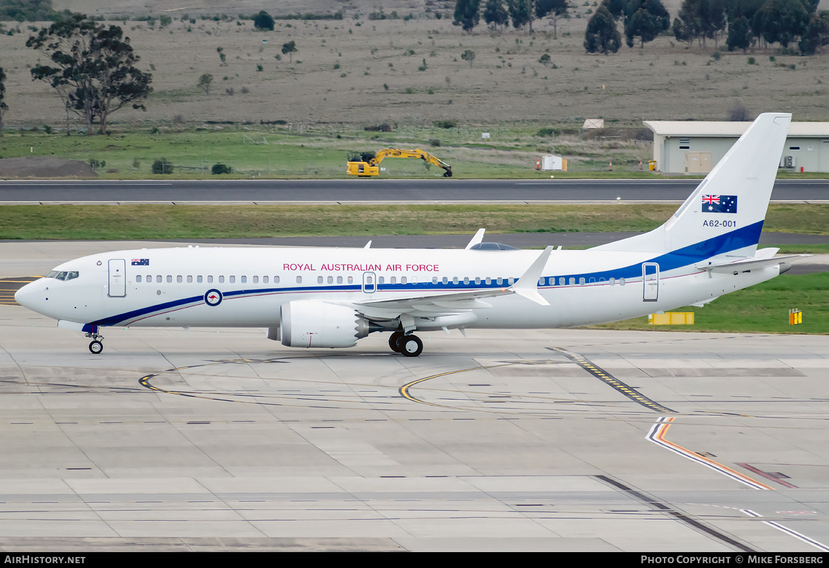 Aircraft Photo of A62-001 | Boeing 737-8 BBJ2 MAX | Australia - Air Force | AirHistory.net #844345