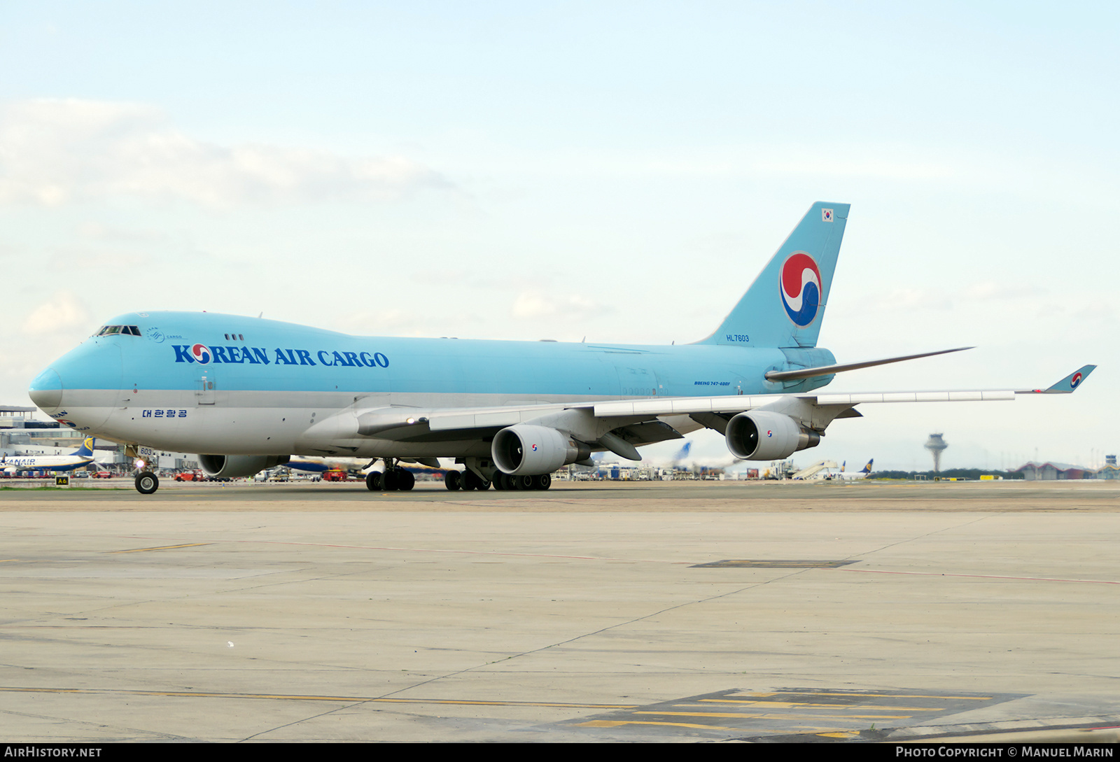 Aircraft Photo of HL7603 | Boeing 747-4B5F/ER/SCD | Korean Air Cargo | AirHistory.net #844372