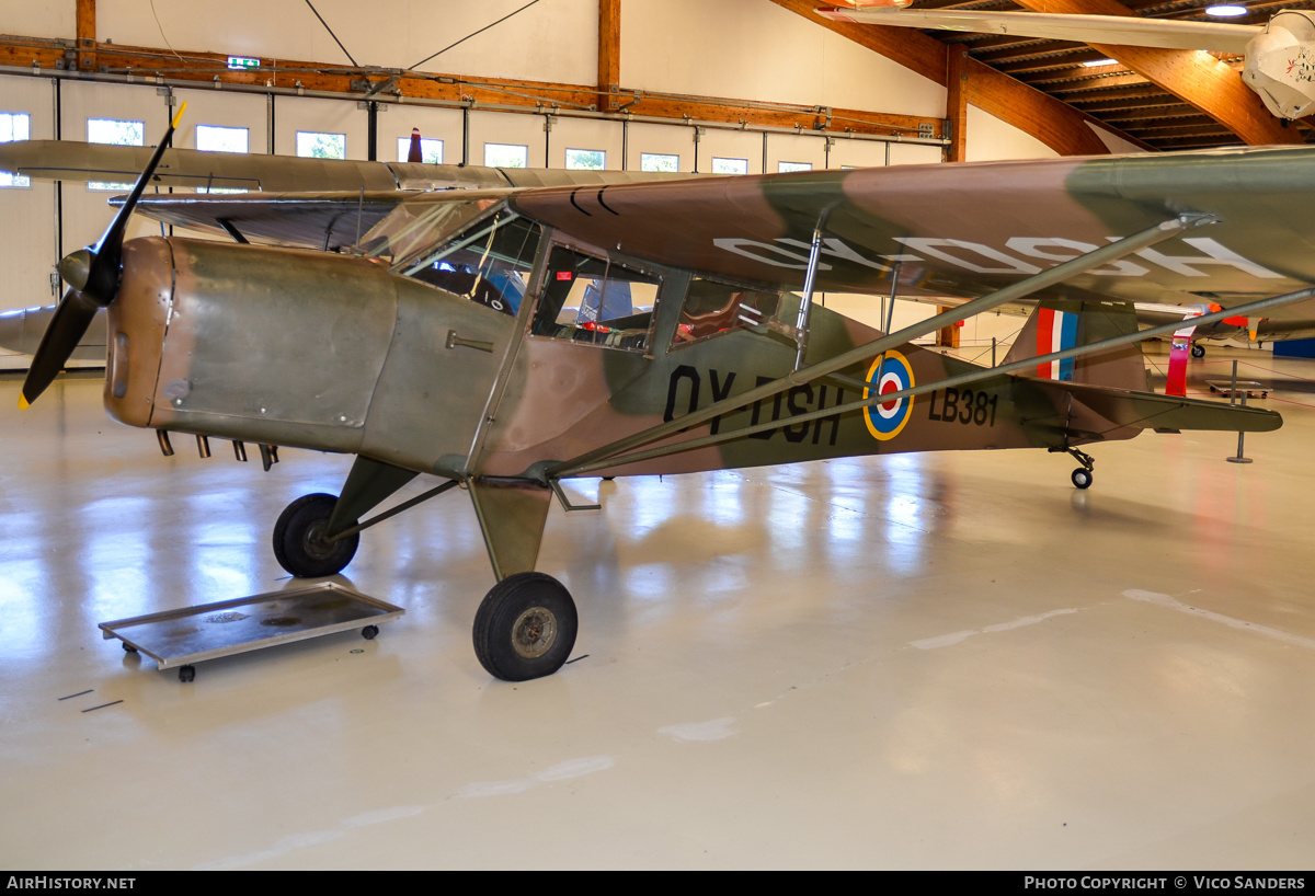 Aircraft Photo of OY-DSH / LB381 | Taylorcraft D/1 Auster Mk1 | Dansk Veteranflysamling | UK - Air Force | AirHistory.net #844409