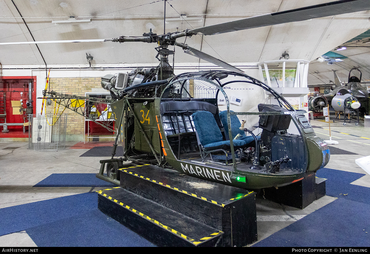 Aircraft Photo of 02034 | Sud Hkp2 Alouette II (SE-3130) | Sweden - Navy | AirHistory.net #844421