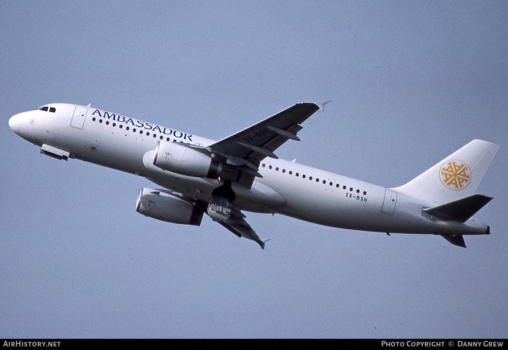 Aircraft Photo of SX-BSH | Airbus A320-231 | Ambassador Airways | AirHistory.net #844505