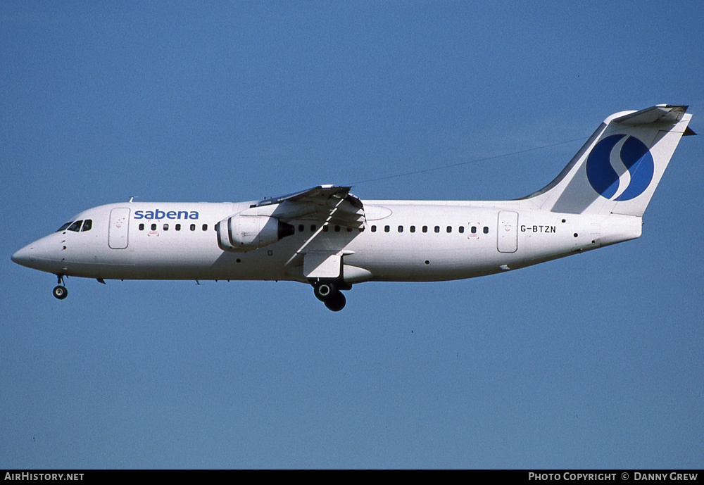 Aircraft Photo of G-BTZN | British Aerospace BAe-146-300 | Sabena | AirHistory.net #844518