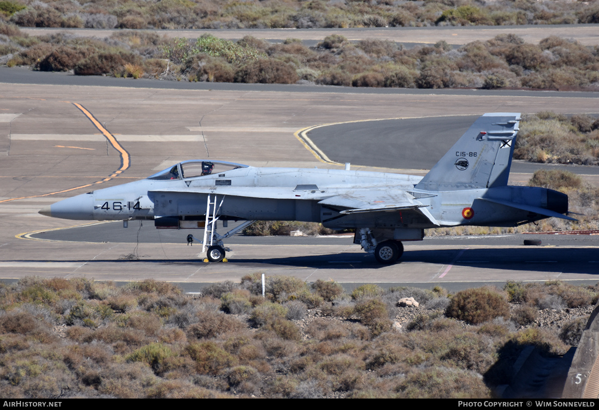 Aircraft Photo of C15-86 | McDonnell Douglas F/A-18A+ Hornet | Spain - Air Force | AirHistory.net #844544