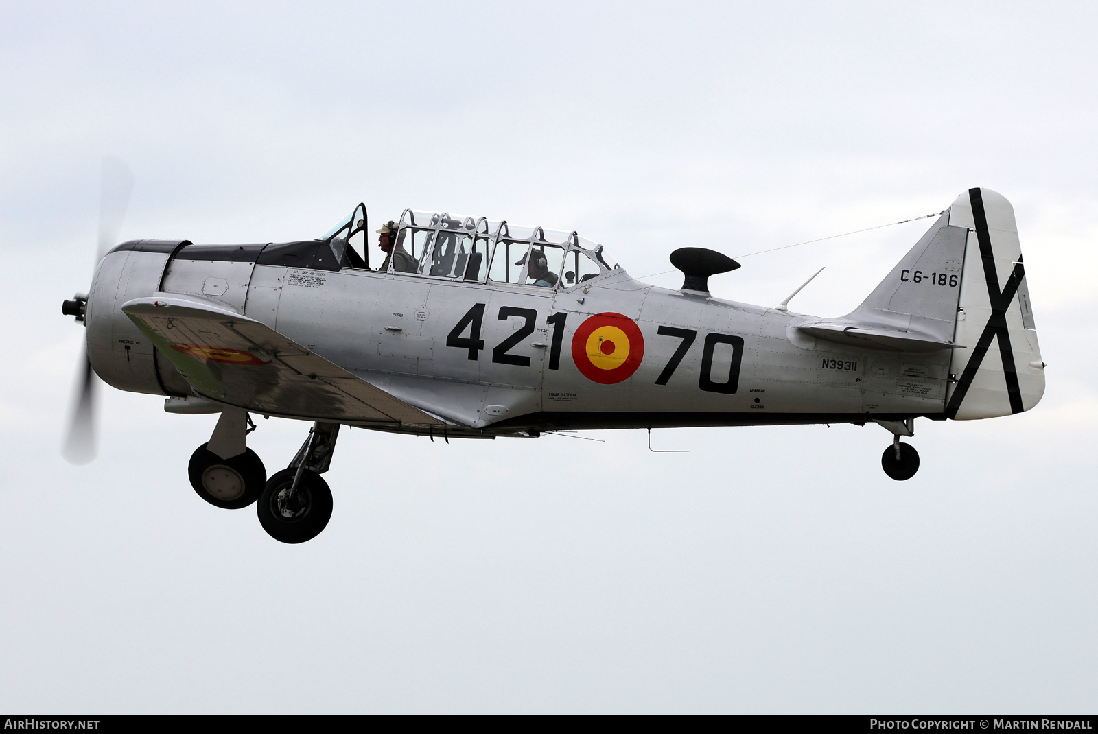 Aircraft Photo of N39311 / C6-186 | North American T-6G Texan | Spain - Air Force | AirHistory.net #844697