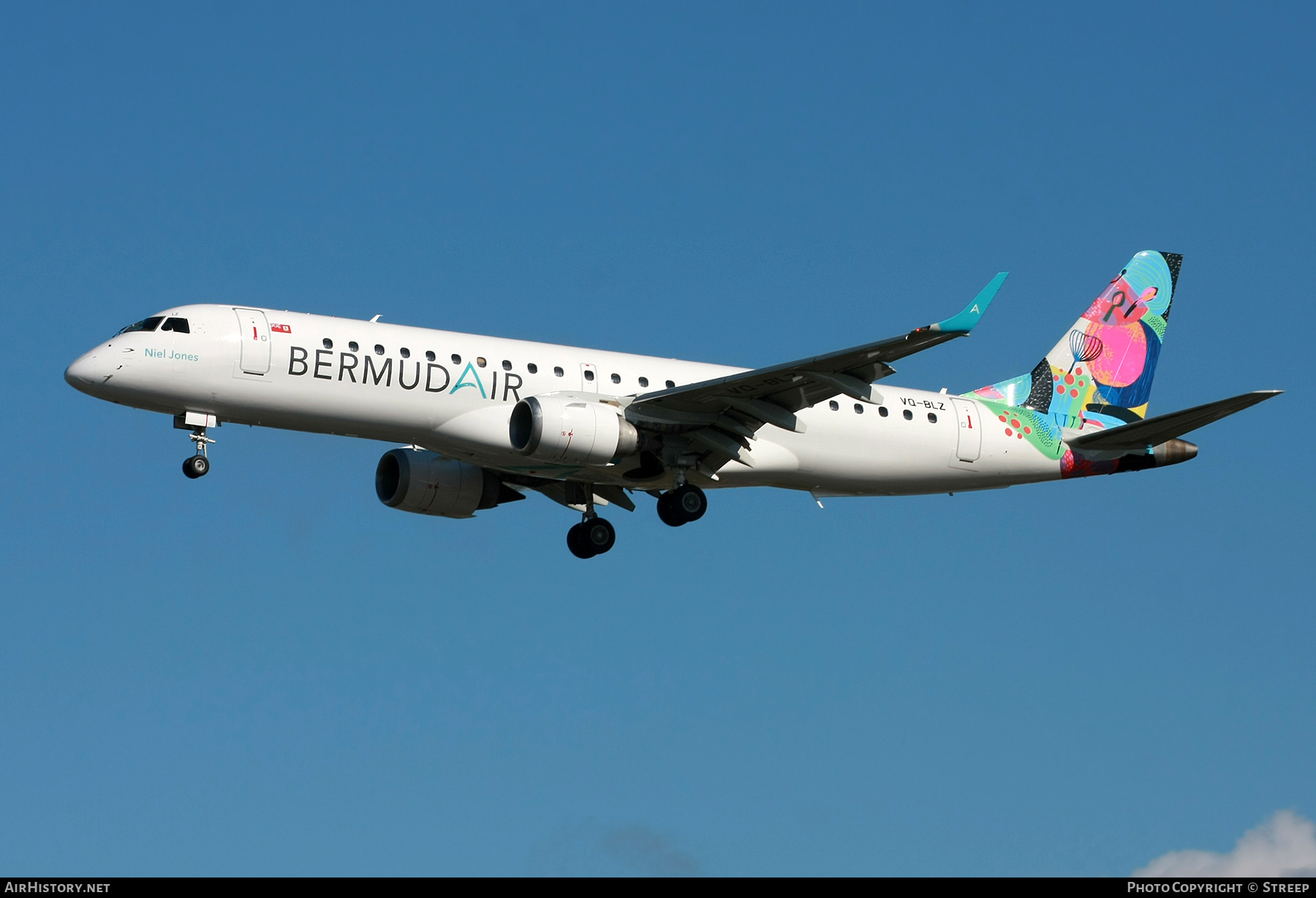 Aircraft Photo of VQ-BLZ | Embraer 190AR (ERJ-190-100IGW) | BermudAir | AirHistory.net #844707