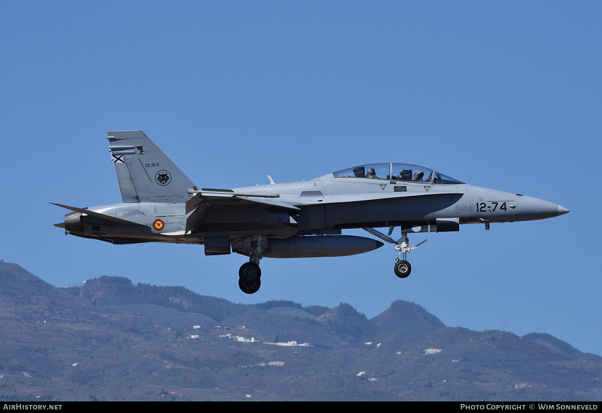 Aircraft Photo of CE15-11 | McDonnell Douglas EF-18BM Hornet | Spain - Air Force | AirHistory.net #844726