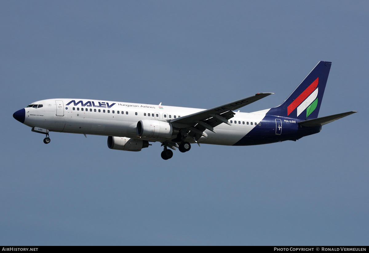 Aircraft Photo of HA-LOC | Boeing 737-8Q8 | Malév - Hungarian Airlines | AirHistory.net #844734
